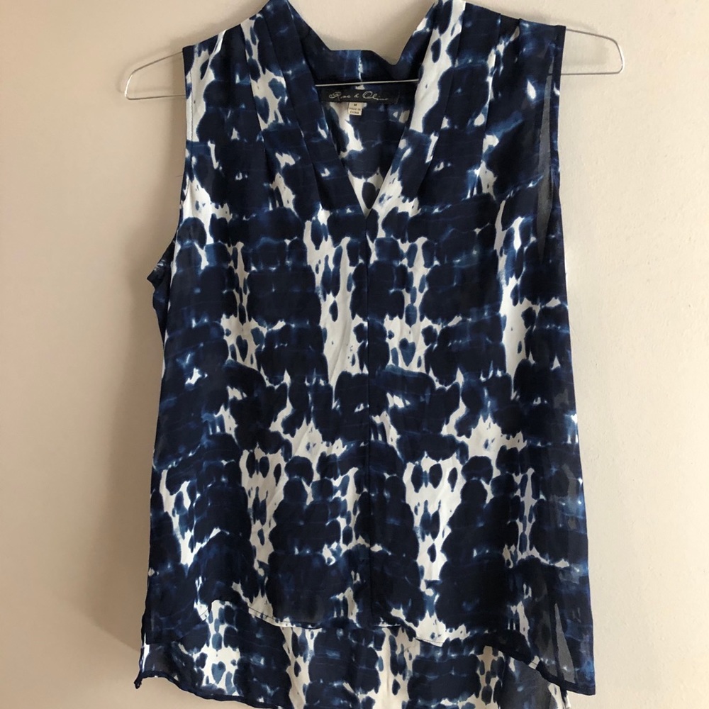 Silky tie dye top